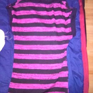 Long cotton black purple, dress